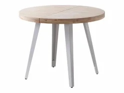 Mesa Redonda Extensible Bali Roble Nordish 76x100-180 cm^