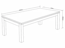 Vente-unique Billar|Mesa transformable en billar y ping-pong, , Ancho 182 x Prof. 102 x Alt. 80 cm, HENK