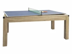 Vente-unique Billar|Mesa transformable en billar y ping-pong, , Ancho 182 x Prof. 102 x Alt. 80 cm, HENK