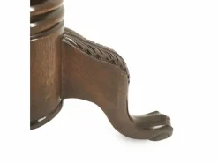 Les Tendances Mesa Auxiliar|Mesa velador de madera caoba marrón con 2 cajones Castle 60 cm