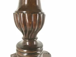 Les Tendances Mesa Auxiliar|Mesa velador de madera caoba marrón con 2 cajones Castle 60 cm