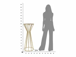 Mesa Alta|Mesa VKH580, Oro, 38x38x100 cm, Kendra Home