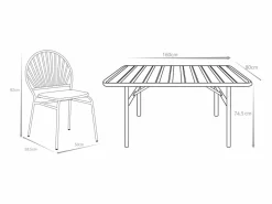 Mesa y sillas de jardín CEDEIRA 3427038^MYLIA New