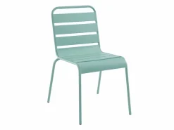 Mesa y sillas de jardín de metal mesa y 8 sillas apilables - MIRMANDE de^MYLIA Outlet