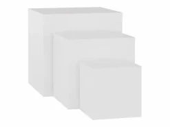 Clicnbuy Mesas auxiliares 3 piezas aglomerado Blanco Sale