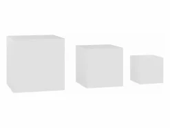 Clicnbuy Mesas auxiliares 3 piezas aglomerado Blanco Sale