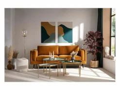 Mesas de centro de acero lacado dorado (lote de 3) ZURIA^Miliboo Discount
