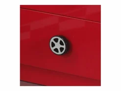 Vipack Mesilla de noche de coche de carreras de madera lacada en Cara Rojo Discount
