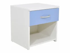 Mesilla de noche haaus Leco, 1 cajón, Blanco/, 40 x 35 x 40 cm^ Best