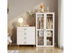 Mesilla de noche infantil - 80 x 54 x 90 cm - con 4 cajones - cómoda de dormitorio - MDF + aglomerado -^Merax Sale