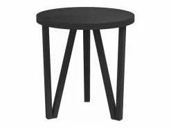 Clicnbuy Mesita de centro MDF negra Ø35 cm Negro Outlet