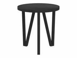 Clicnbuy Mesita de centro MDF negra Ø35 cm Negro Outlet