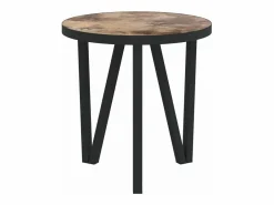 Clicnbuy Mesita de centro MDF negro y amarillo Ø35 cm Marru00f3n Hot