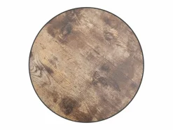 Clicnbuy Mesita de centro MDF negro y amarillo Ø35 cm Marru00f3n Hot