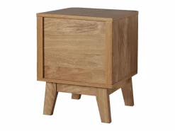 Calicosy Mesita de Noche 1 Cajón con Frente de Ratán y 1 Nicho L39 cm - PALMO Beige Sale