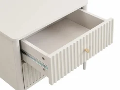 Vente-unique Mesita de noche 2 cajones MDF y dorado - CALITARO Beige