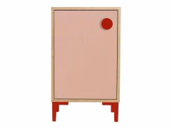 Mesita de Noche 1 estante de MDF COLOR STORIES Rosa New