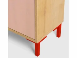 Mesita de Noche 1 estante de MDF COLOR STORIES Rosa New