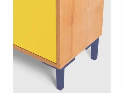 Mesita de Noche 1 estante de MDF COLOR STORIES Amarillo New