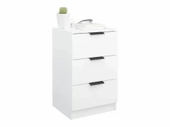 Clicnbuy Mesita de noche blanca 40x36x65 cm Blanco New