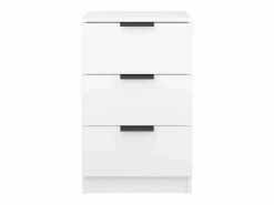 Clicnbuy Mesita de noche blanca 40x36x65 cm Blanco New