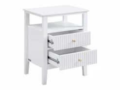 Vente-unique Mesita De Noche|Mesita de noche con 2 cajones y 1 estante de MDF - NIRIVA