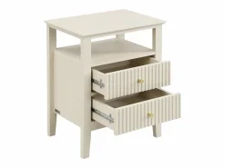 Vente-unique Mesita De Noche|Mesita de noche con 2 cajones y 1 estante en MDF - NIRIVA