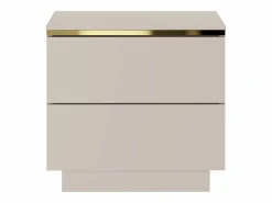Mesita de noche Conjunto de 2 con 2 cajones y dorado - VUKIA^Vente-unique Outlet