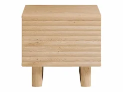 Vente-unique Mesita de noche de 1 puerta en MDF color natural - LUDIMA Color natural claro Sale