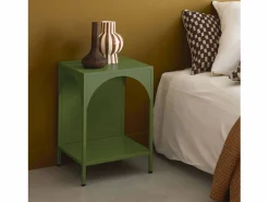 Sweeek Mesita de noche de estilo industrial verde kaki Caqui New