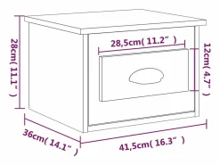 Clicnbuy Mesita de noche de pared 41,5x36x28 cm Blanco Online