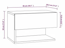Clicnbuy Mesita De Noche|Mesita de noche de pared blanca