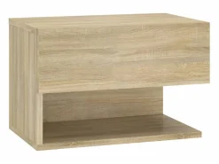 vidaxl Mesita de noche de pared 2 unidades color roble Sonoma Color natural claro New