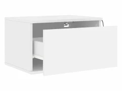 Clicnbuy Mesita de noche de pared con luces LED Blanco Online