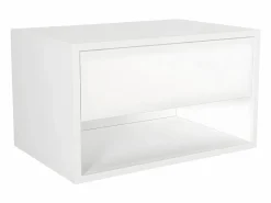 Vente-unique Mesita De Noche|Mesita de noche de pared RITAMI con 1 cajón y 1 estante, color
