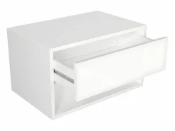 Vente-unique Mesita De Noche|Mesita de noche de pared RITAMI con 1 cajón y 1 estante, color