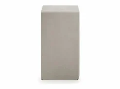 Mesita de noche de poliresina cemento blanco Camel Clearance