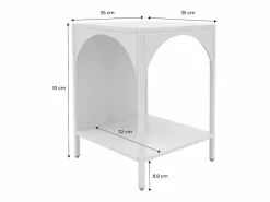 Sweeek Muebles Niño|Mesita de noche industrial de metal, set de 2