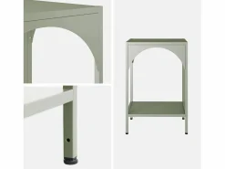 Sweeek Muebles Niño|Mesita de noche industrial de metal, set de 2