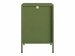 Mesita de noche industrial de metal, set de 2 verde kaki^Sweeek Clearance
