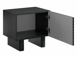 Vente-unique Mesita De Noche|Mesita de noche, juego de 2 con 1 puerta en MDF - LUDIMA