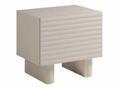 Vente-unique Mesita de noche LUDIMA de 1 puerta en MDF Beige Outlet