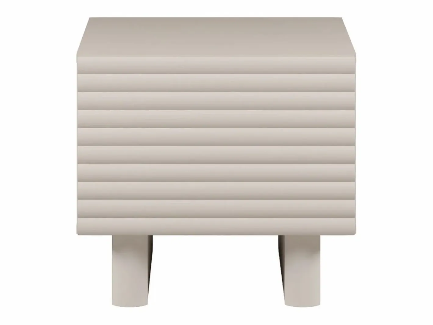 Vente-unique Mesita de noche LUDIMA de 1 puerta en MDF Beige Outlet