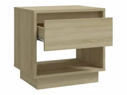 Mesita de noche madera contrachapada roble Sonoma 45x34x44 cm^Clicnbuy