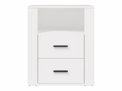 Clicnbuy Mesita de noche madera contrachapada 50x36x60 cm Blanco Clearance