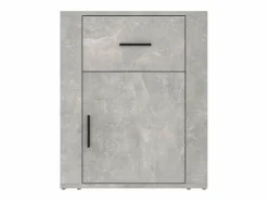Mesita de noche madera contrachapada hormigón 50x36x60 cm^Clicnbuy Discount