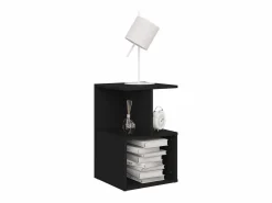 Clicnbuy Mesita de noche madera contrachapada 35x35x55 cm Negro Sale