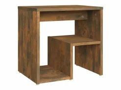 Clicnbuy Mesita de noche madera contrachapada roble ahumado 40x30x40 cm Marru00f3n Best