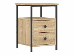 Clicnbuy Mesita De Noche|Mesita de noche madera de ingeniería roble Sonoma 34x35,5x50 cm