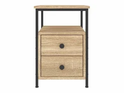 Clicnbuy Mesita De Noche|Mesita de noche madera de ingeniería roble Sonoma 34x35,5x50 cm